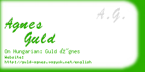 agnes guld business card